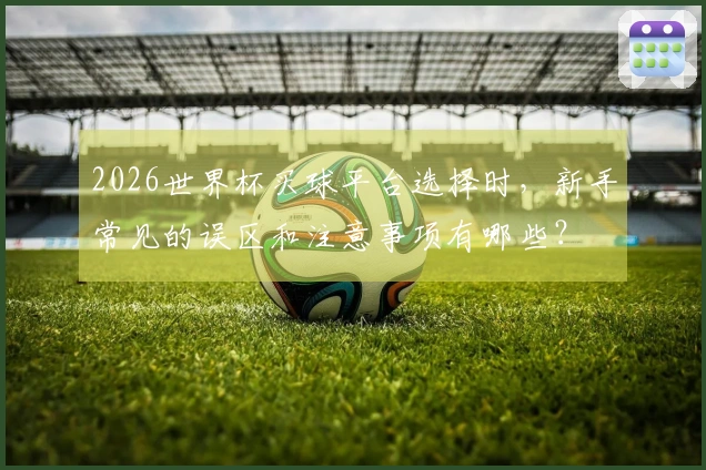 2026世界杯买球平台选择时，新手常见的误区和注意事项有哪些？